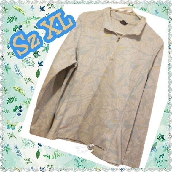 Women's Leaf Pattern Jacket Sz X-Large - Picture 1 of 4